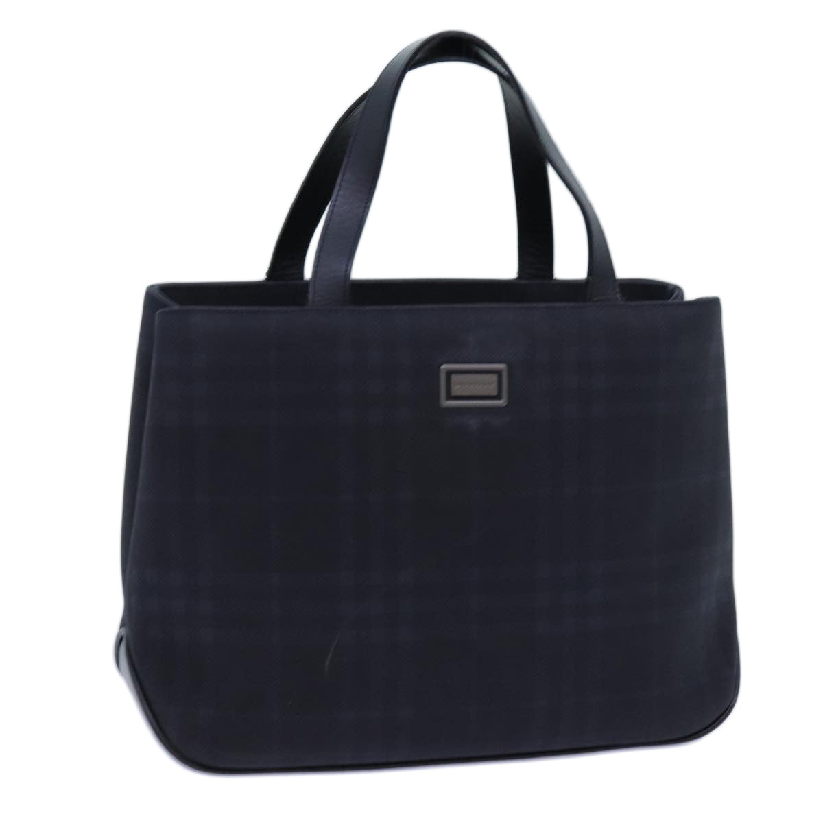 BURBERRY Nova Check Hand Bag Nylon Coin Purse Set Black Auth bs13820