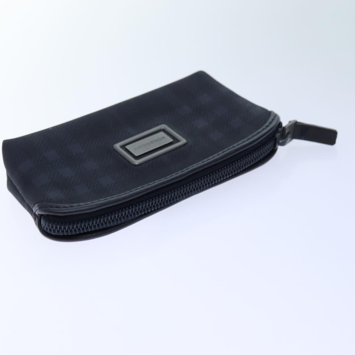 BURBERRY Nova Check Hand Bag Nylon Coin Purse Set Black Auth bs13820