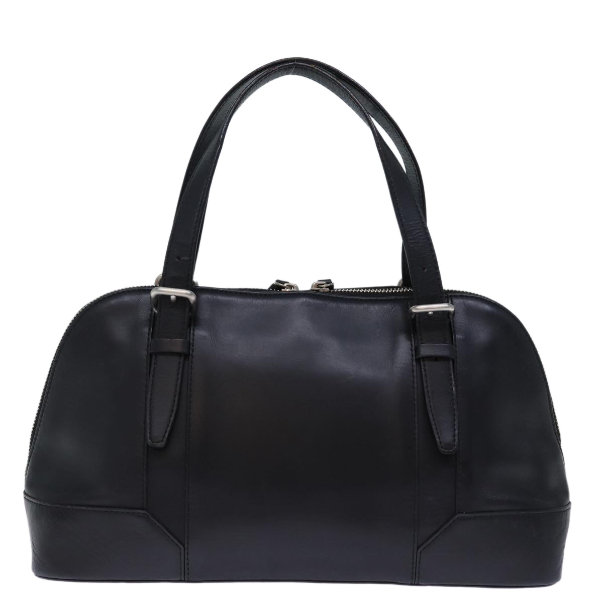 BURBERRY Hand Bag Leather Black Auth bs13822 - 0