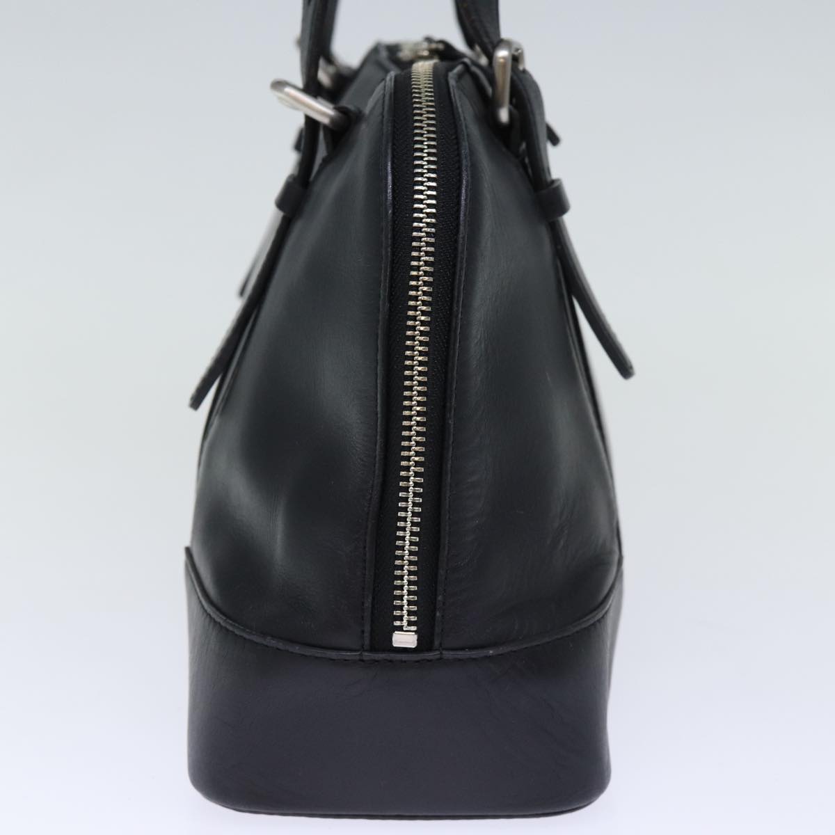 BURBERRY Hand Bag Leather Black Auth bs13822