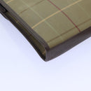 Burberrys Nova Check Clutch Bag Canvas Brown Auth bs13823-15