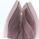 Burberrys Nova Check Clutch Bag Canvas Brown Auth bs13823-12