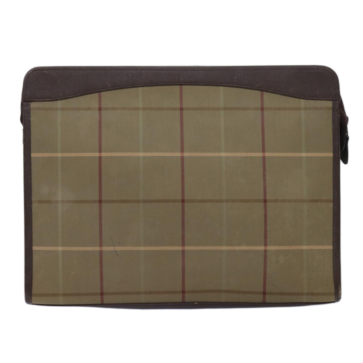Burberrys Nova Check Clutch Bag Canvas Brown Auth bs13823 - 0