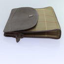 Burberrys Nova Check Clutch Bag Canvas Brown Auth bs13823-4