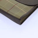 Burberrys Nova Check Clutch Bag Canvas Brown Auth bs13823-7