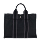 HERMES Fourre Tout PM Hand Bag Canvas Gray Auth bs13840-13