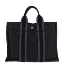 HERMES Fourre Tout PM Hand Bag Canvas Gray Auth bs13840-2
