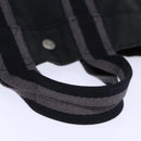 HERMES Fourre Tout PM Hand Bag Canvas Gray Auth bs13840-7
