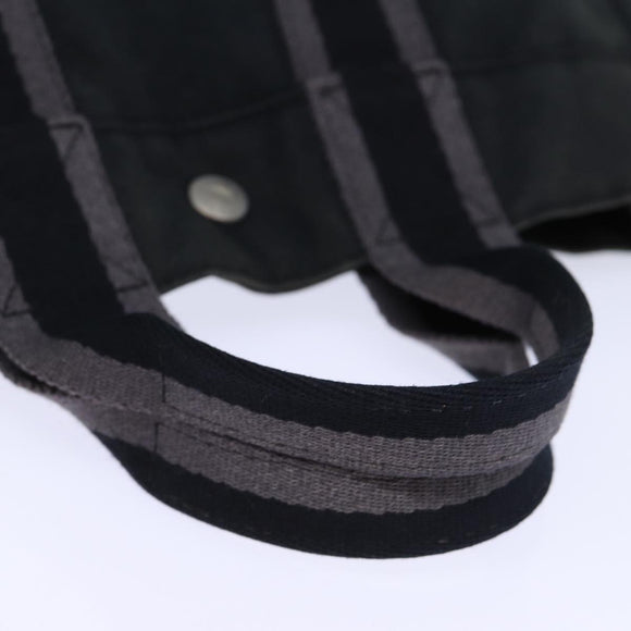 HERMES Fourre Tout PM Hand Bag Canvas Gray Auth bs13840