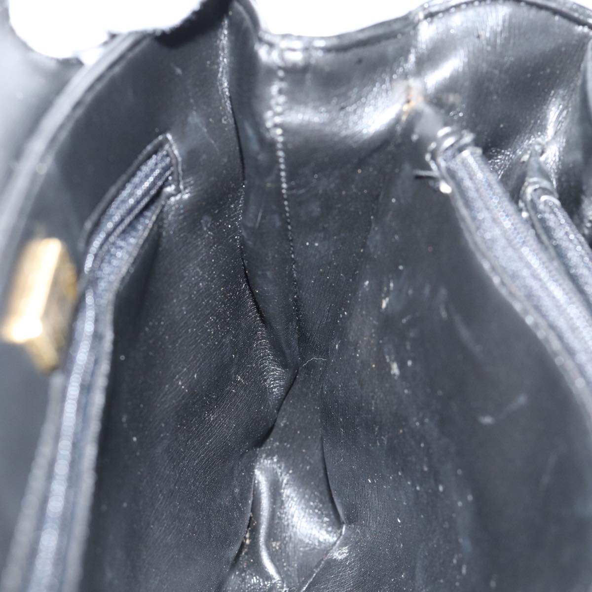 GIVENCHY Shoulder Bag Leather Black Auth bs13853