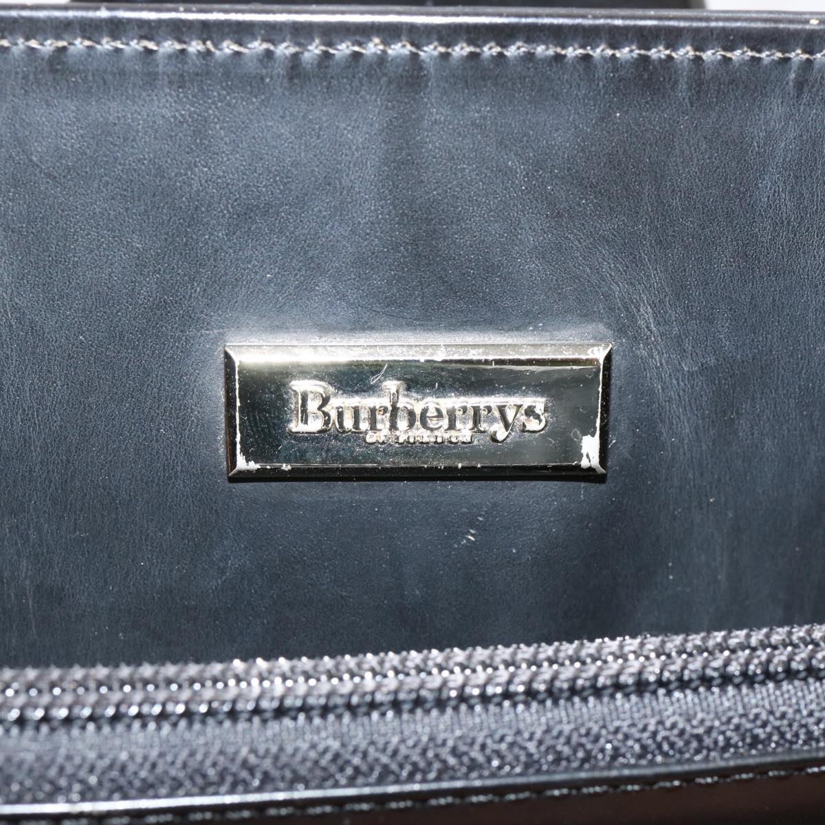 Burberrys Nova Check Shoulder Bag Canvas Beige Black Auth bs13862