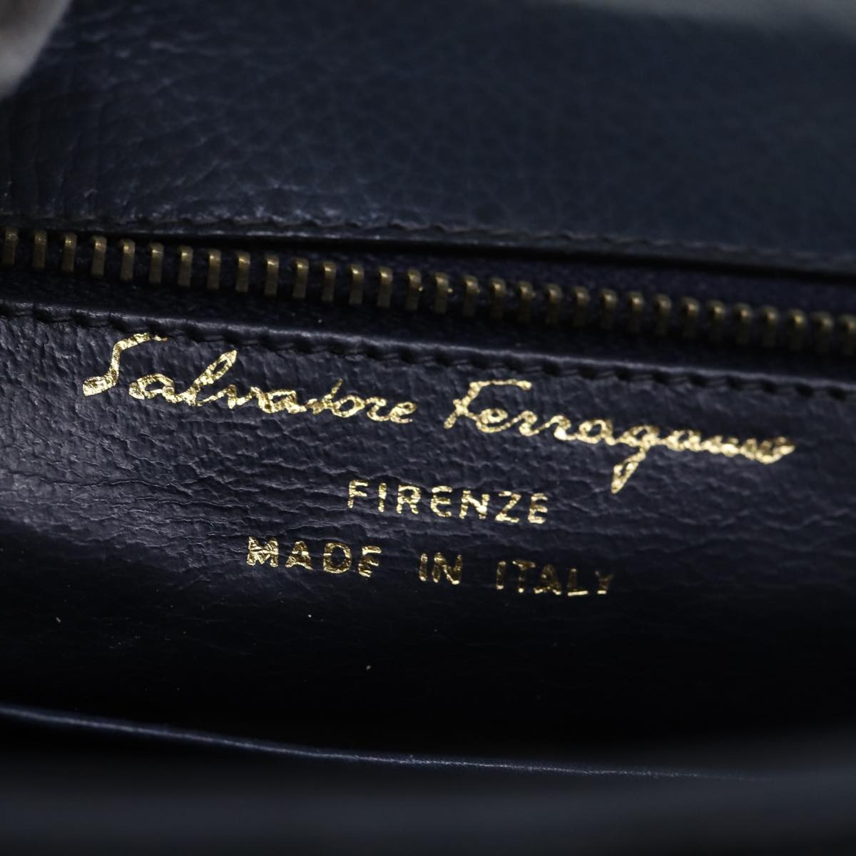 Salvatore Ferragamo Shoulder Bag Leather Green Auth bs13866
