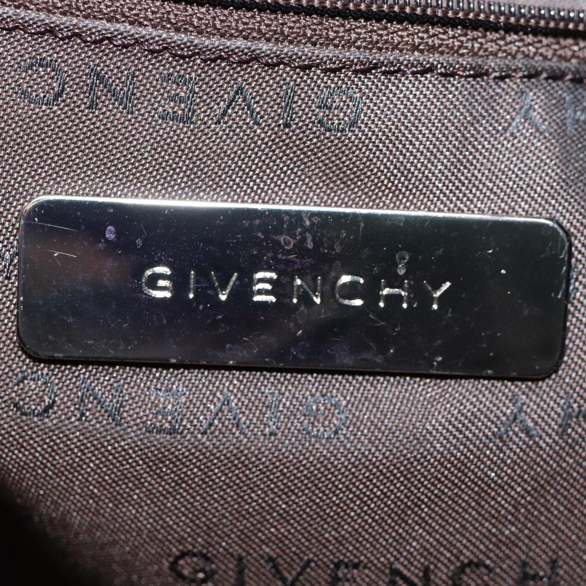 GIVENCHY Hand Bag Leather Brown Auth bs13871