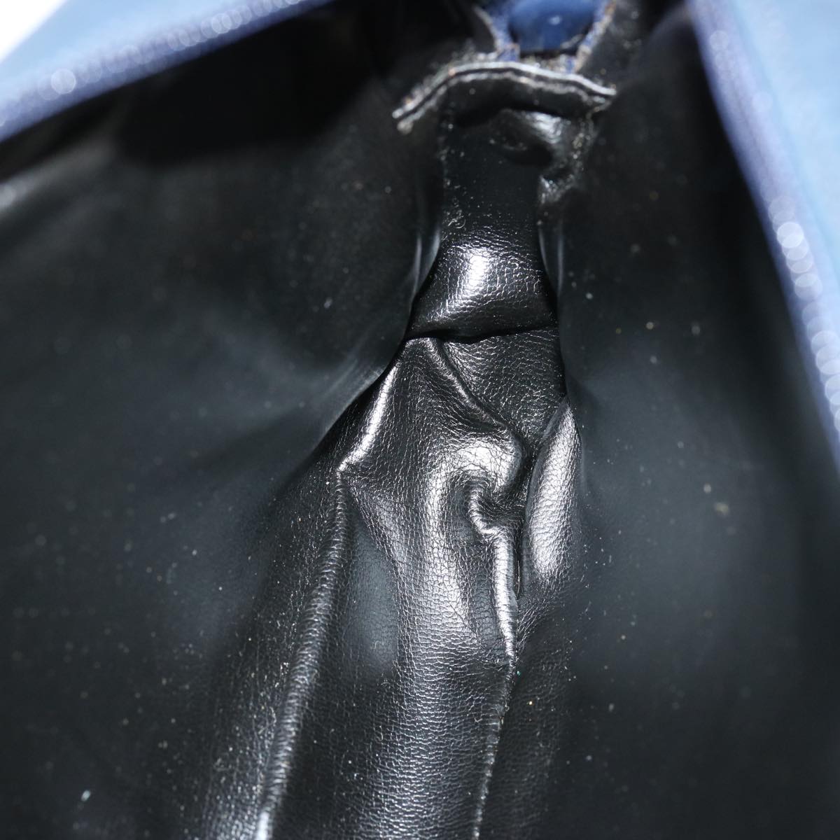 BALENCIAGA Shoulder Bag Leather Navy Auth bs13872