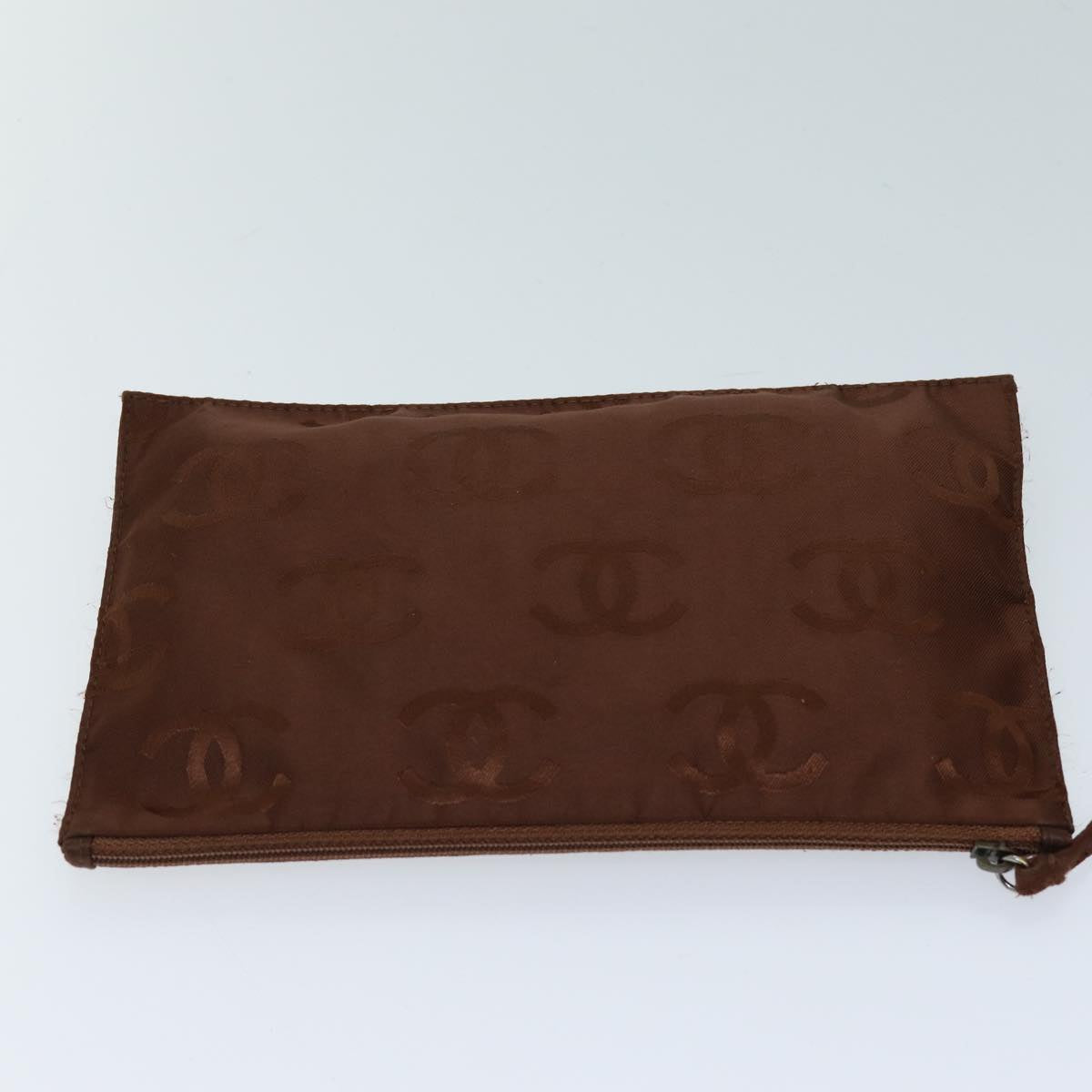 CHANEL Chain Shoulder Bag Mouton Brown CC Auth bs13882