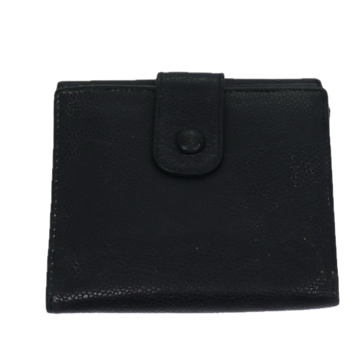 CHANEL Wallet Caviar Skin Black CC Auth bs13886 - 0