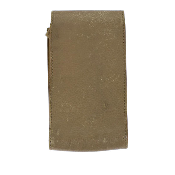 CHANEL COCO Mark Pen Case Caviar Skin Beige CC Auth bs13887