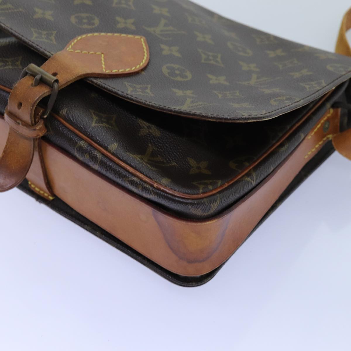 LOUIS VUITTON Monogram Cartouchiere GM Shoulder Bag M51252 LV Auth bs13890