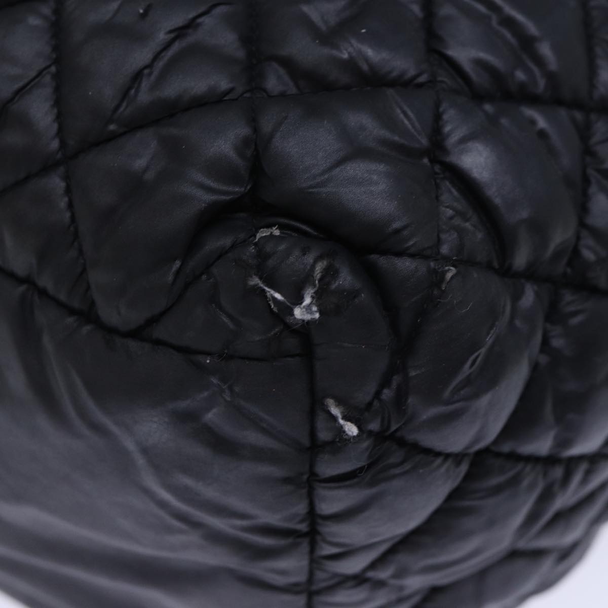 CHANEL Cococoon Hand Bag Nylon Black CC Auth bs13899