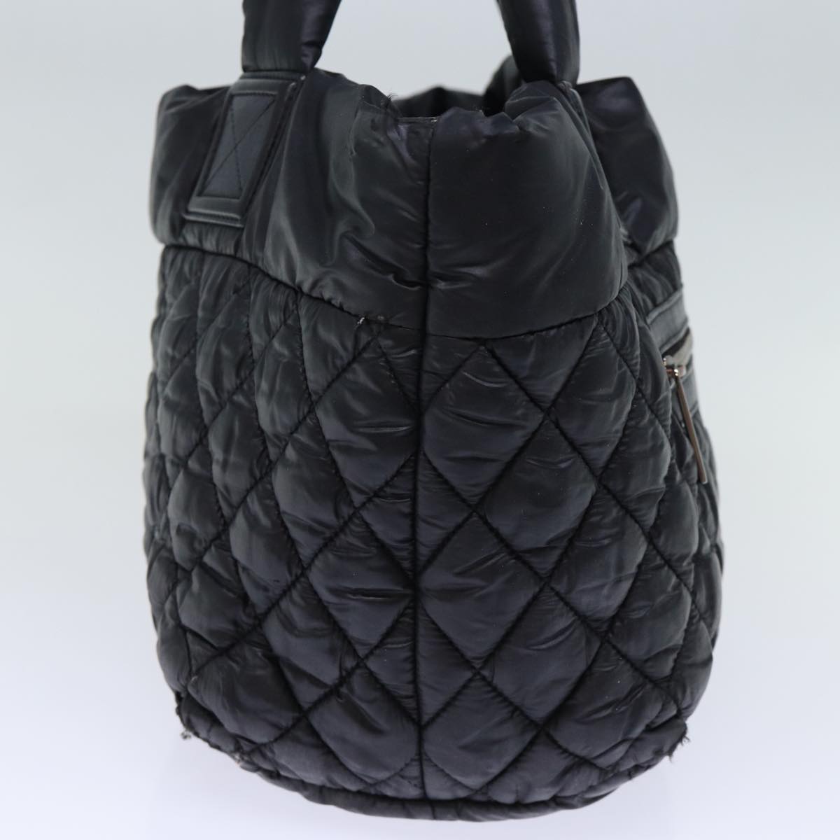 CHANEL Cococoon Hand Bag Nylon Black CC Auth bs13899 - 0