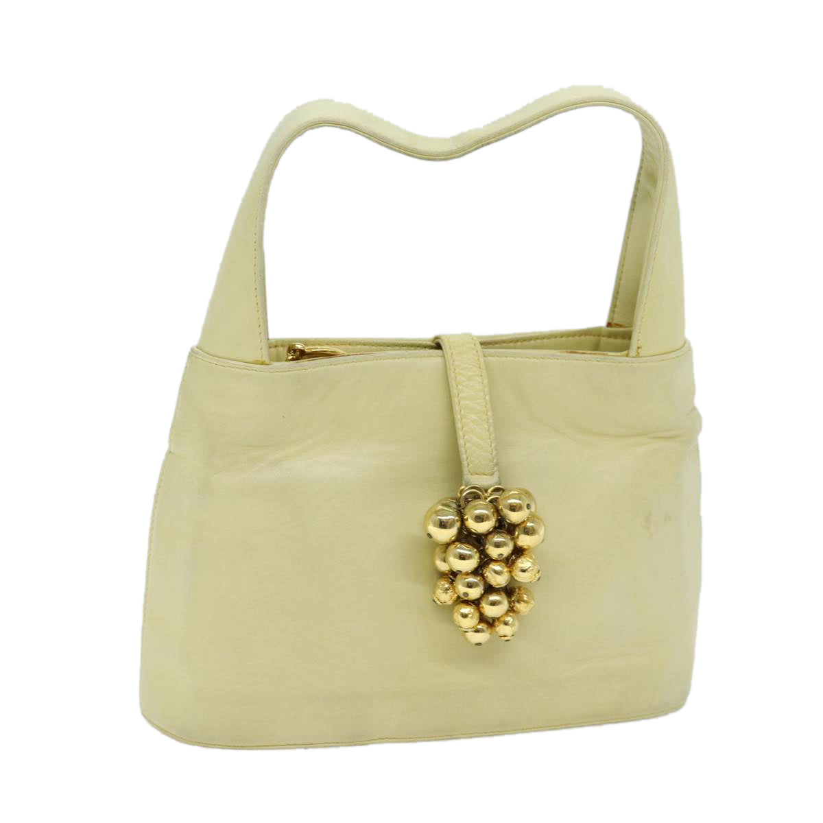 Salvatore Ferragamo Hand Bag Leather Yellow Auth bs13912