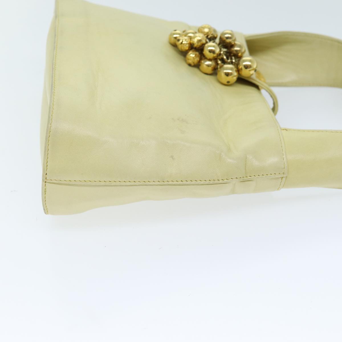 Salvatore Ferragamo Hand Bag Leather Yellow Auth bs13912