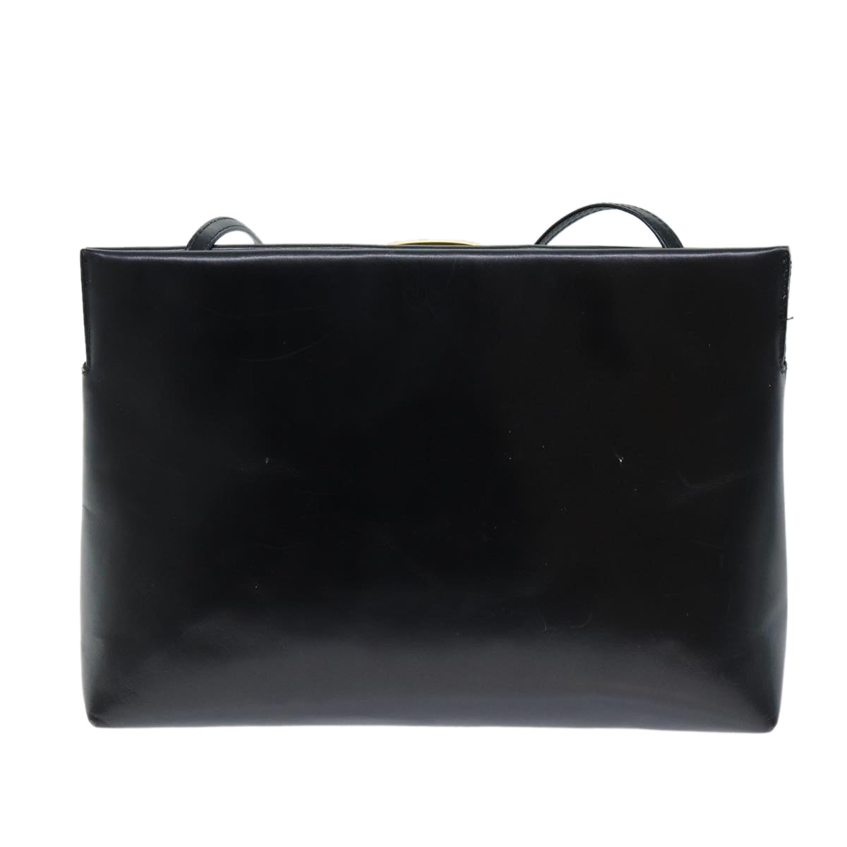 Salvatore Ferragamo Shoulder Bag Leather Black Auth bs13917 - 0