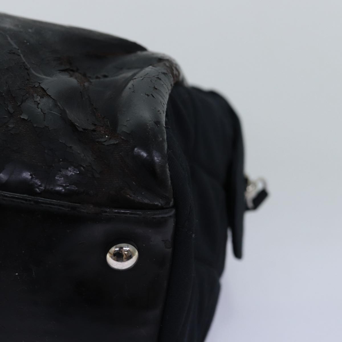 CHANEL Chain COCO Mark Shoulder Bag Enamel Black CC Auth bs13942