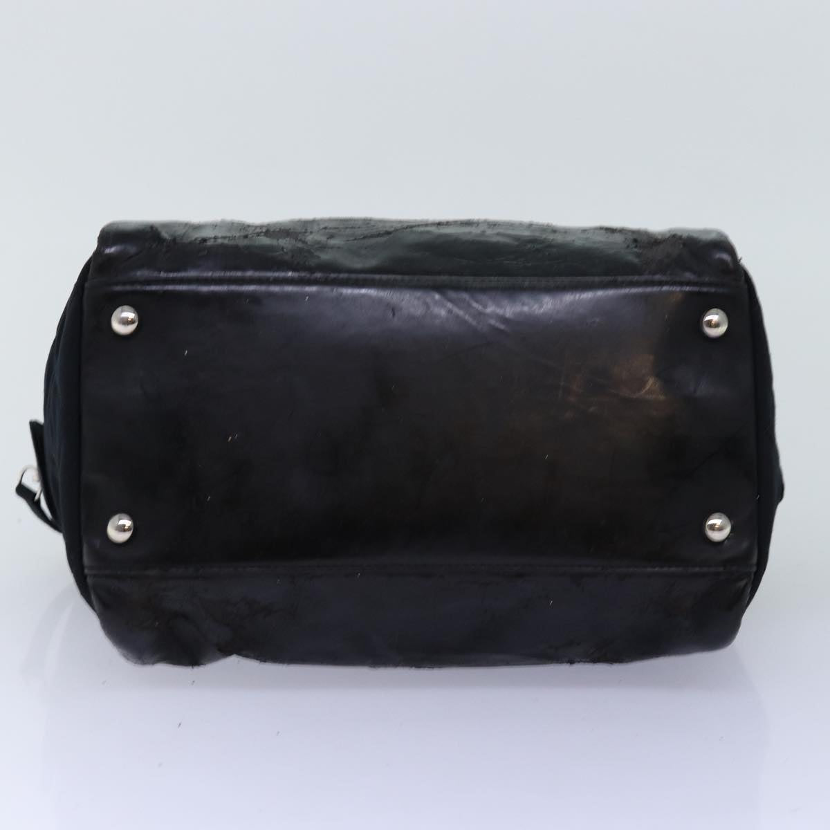 CHANEL Chain COCO Mark Shoulder Bag Enamel Black CC Auth bs13942