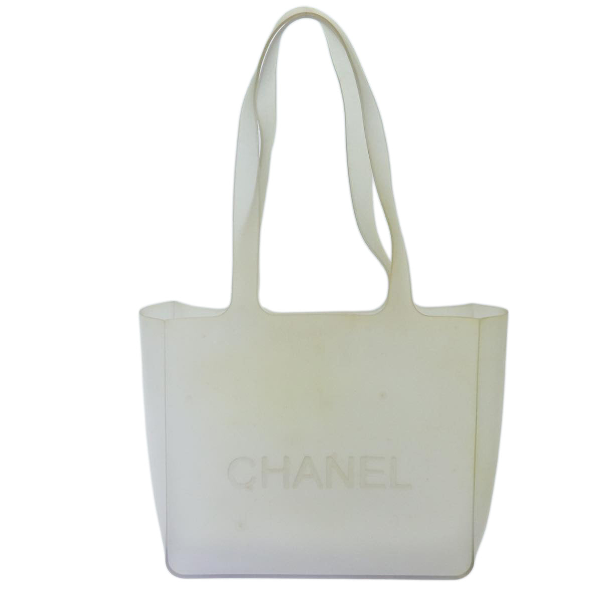 CHANEL Tote Bag Vinyl Clear CC Auth bs13945 - 0