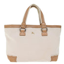 BURBERRY Blue Label Tote Bag Canvas Beige Auth bs13947-13
