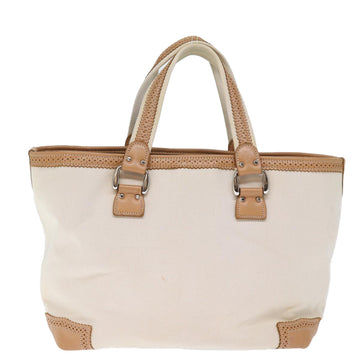 BURBERRY Blue Label Tote Bag Canvas Beige Auth bs13947 - 0