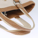 BURBERRY Blue Label Tote Bag Canvas Beige Auth bs13947-7