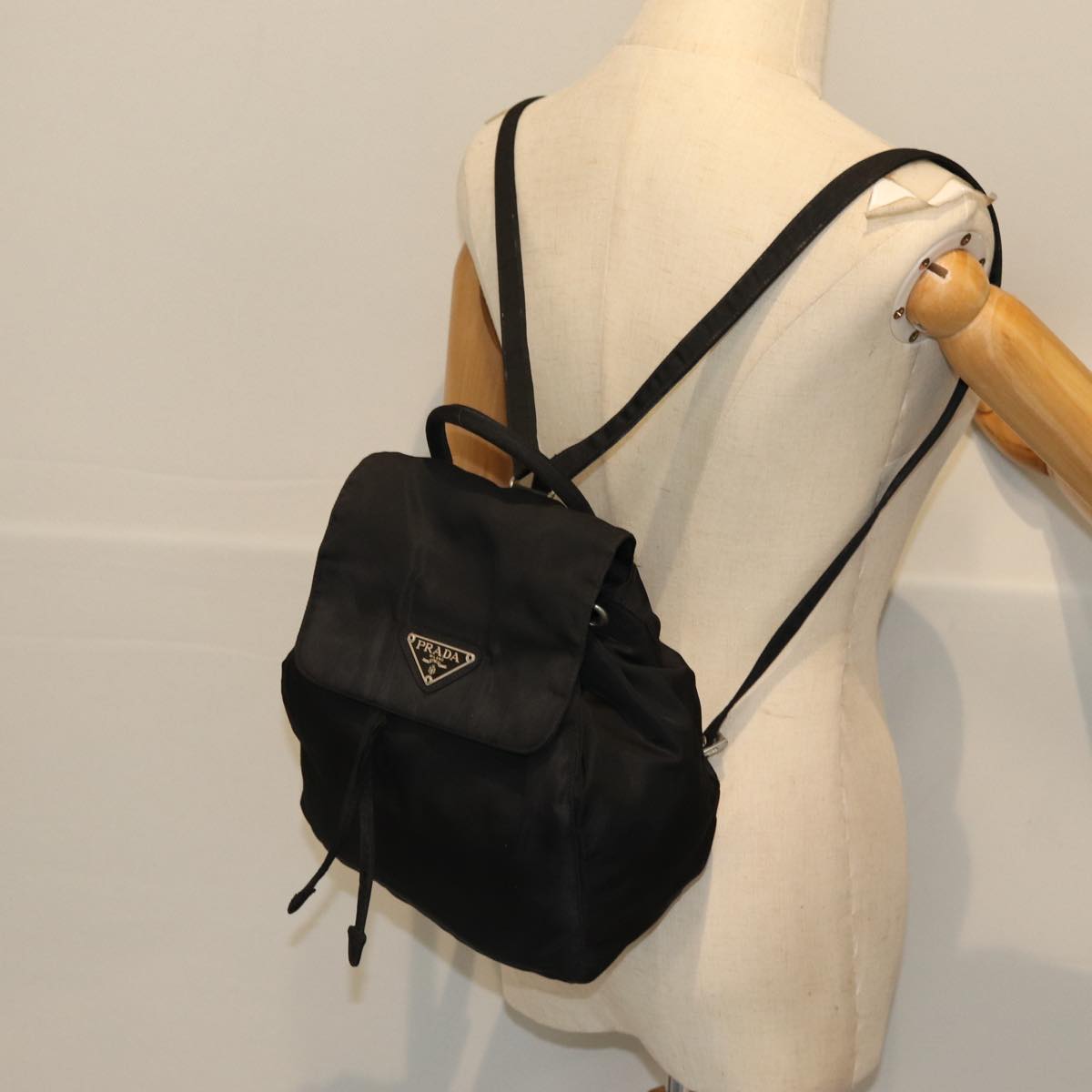 PRADA Backpack Nylon Black Auth bs13948
