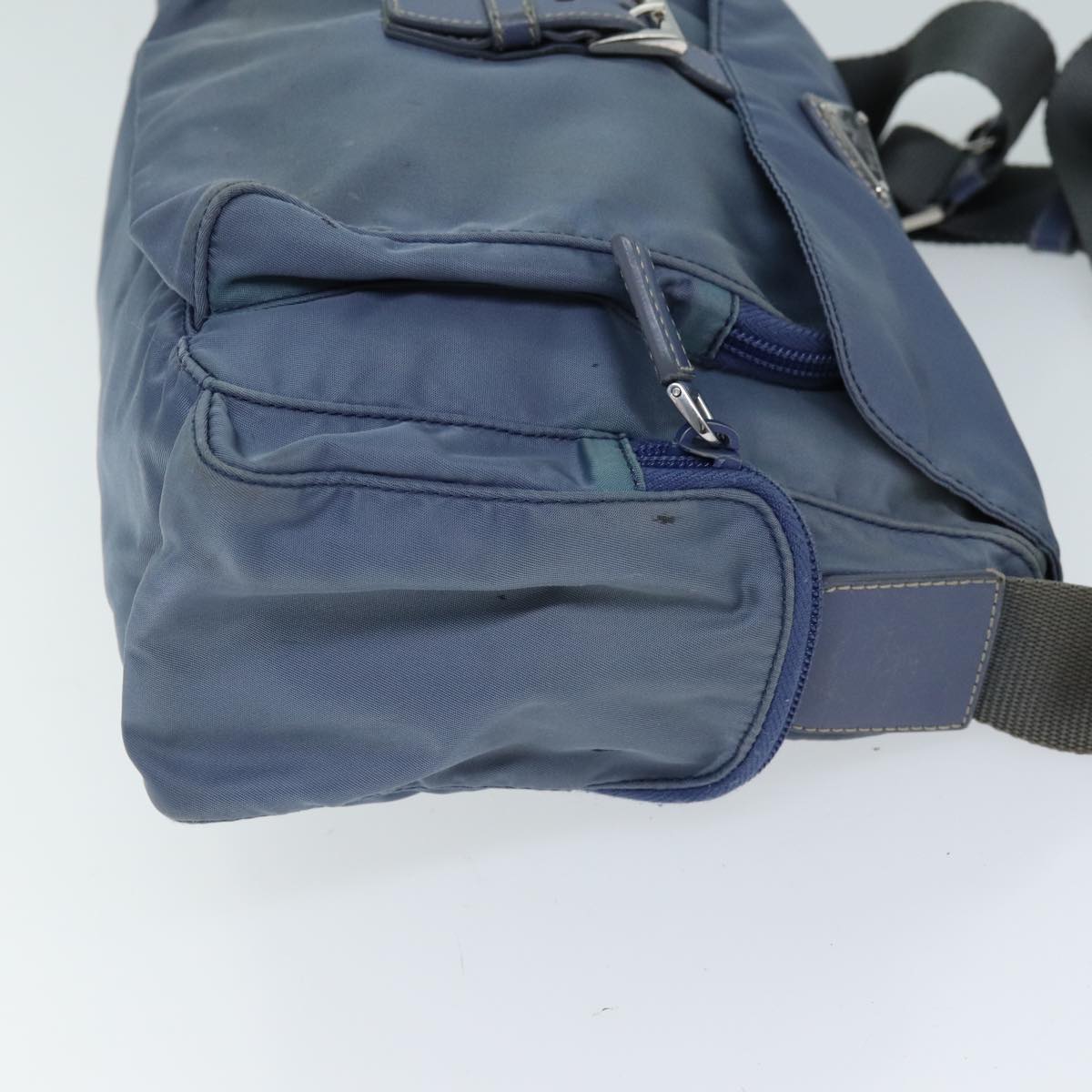 PRADA Shoulder Bag Nylon Blue Auth bs13953