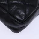 CHANEL Matelasse Turn Lock Waist bag Leather Black CC Auth bs13969-15