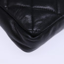 CHANEL Matelasse Turn Lock Waist bag Leather Black CC Auth bs13969-16