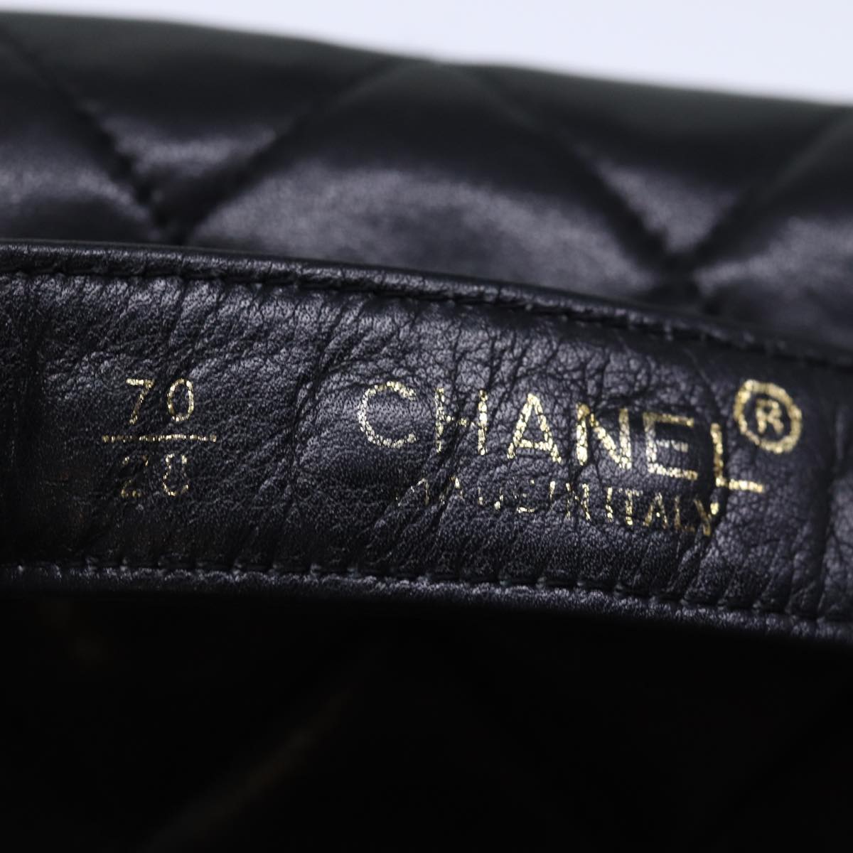 CHANEL Matelasse Turn Lock Waist bag Leather Black CC Auth bs13969