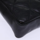 CHANEL Matelasse Turn Lock Waist bag Leather Black CC Auth bs13970-9