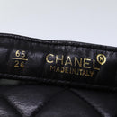 CHANEL Matelasse Turn Lock Waist bag Leather Black CC Auth bs13970-18