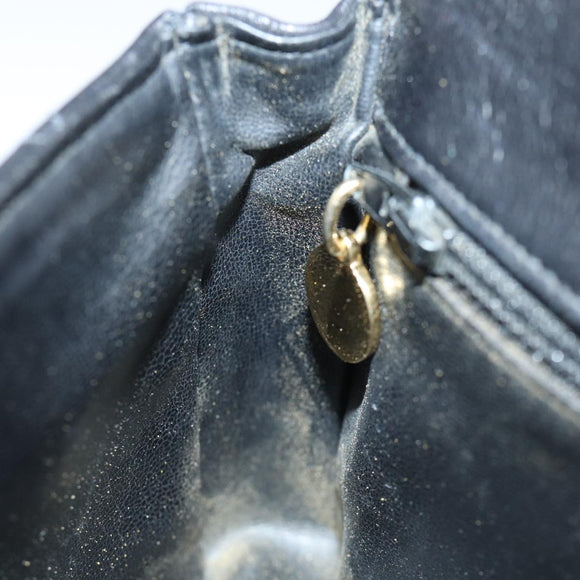 CHANEL Matelasse Turn Lock Waist bag Leather Black CC Auth bs13970