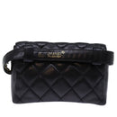 CHANEL Matelasse Turn Lock Waist bag Leather Black CC Auth bs13970-2