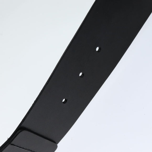 GUCCI Belt Leather 26.8""""""""-28.7"""""""" Black Auth bs13972