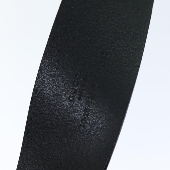 GUCCI Belt Leather 26.8""""""""-28.7"""""""" Black Auth bs13972