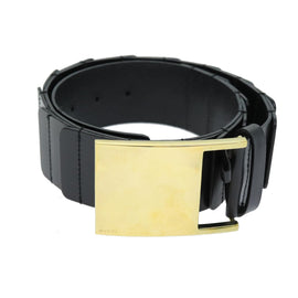 GUCCI Belt Leather 26.8""-28.7"" Black Auth bs13972 - 0