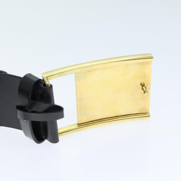 GUCCI Belt Leather 26.8""""""""-28.7"""""""" Black Auth bs13972