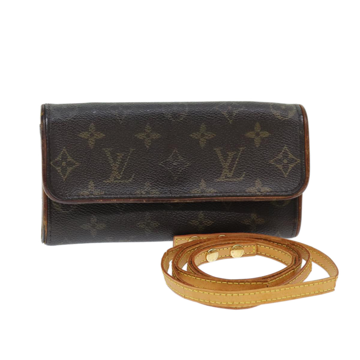 LOUIS VUITTON Monogram Pochette Twin PM Shoulder Bag M51854 LV Auth bs13980