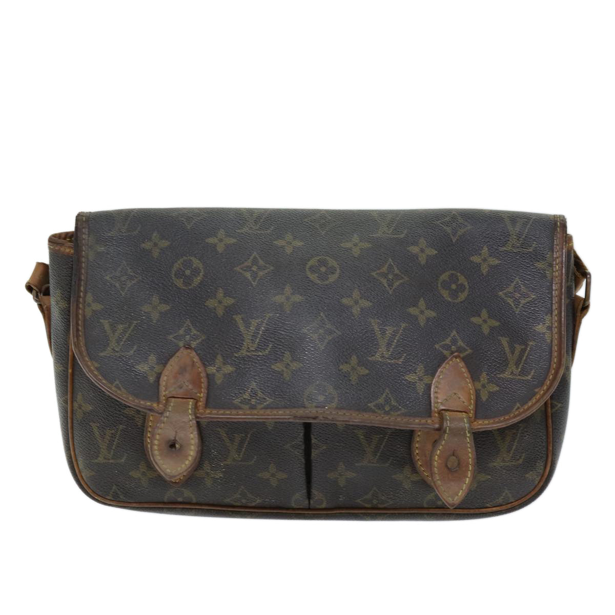 LOUIS VUITTON Monogram Gibeciere MM Shoulder Bag M42247 LV Auth bs14038