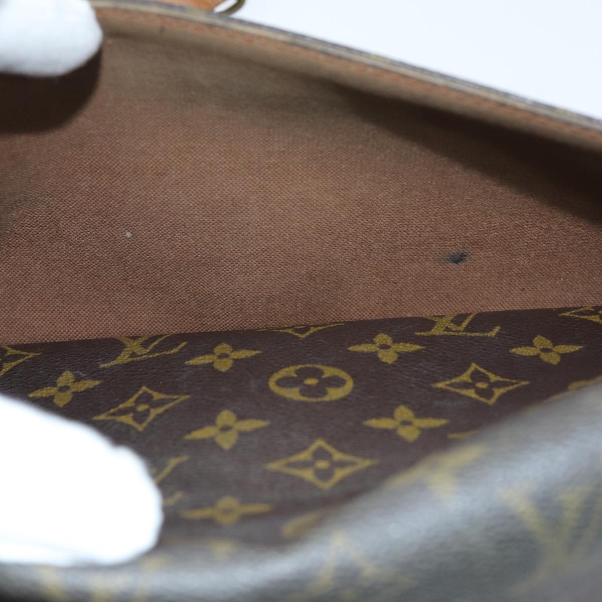 LOUIS VUITTON Monogram Gibeciere MM Shoulder Bag M42247 LV Auth bs14038