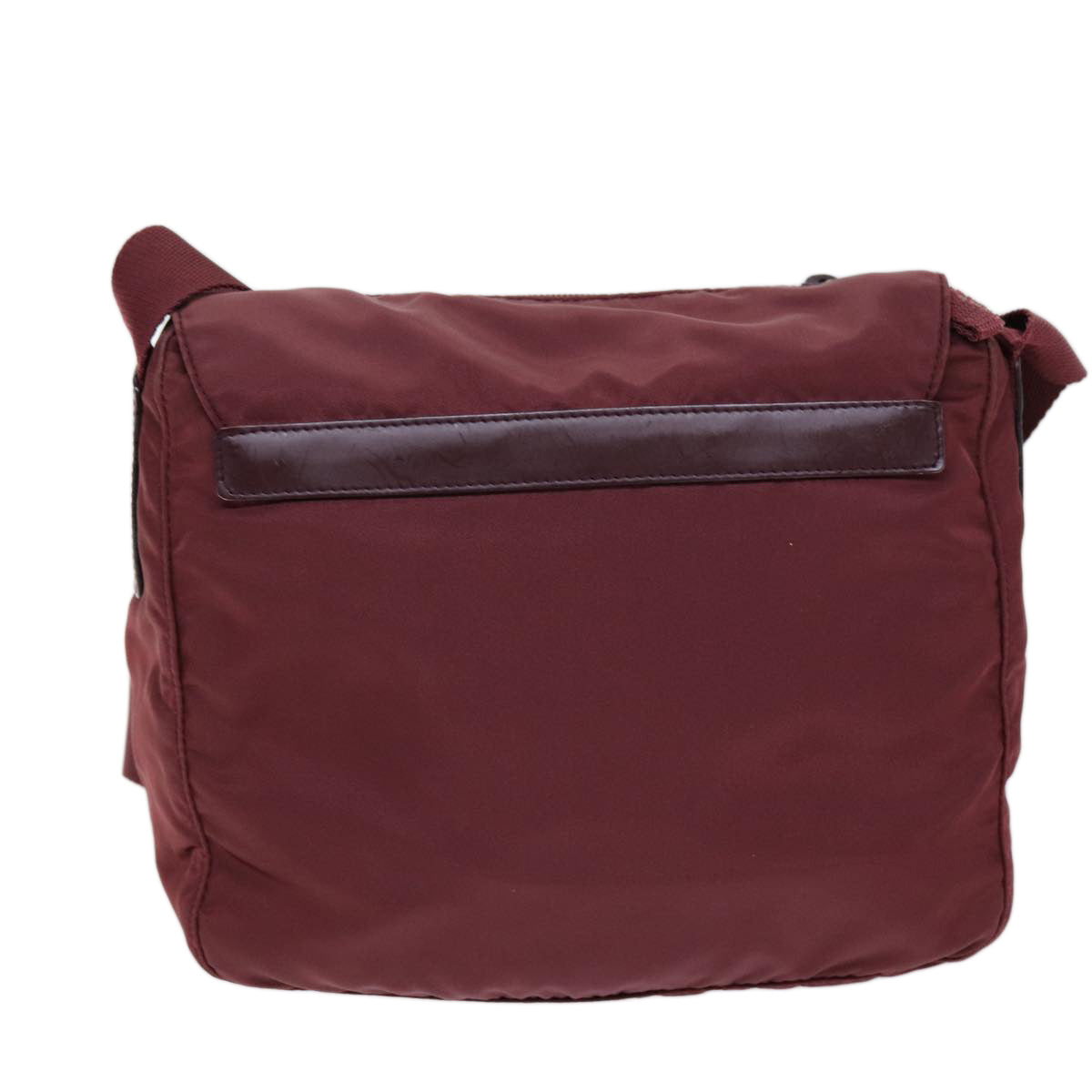 PRADA Shoulder Bag Nylon Red Auth bs14044 - 0